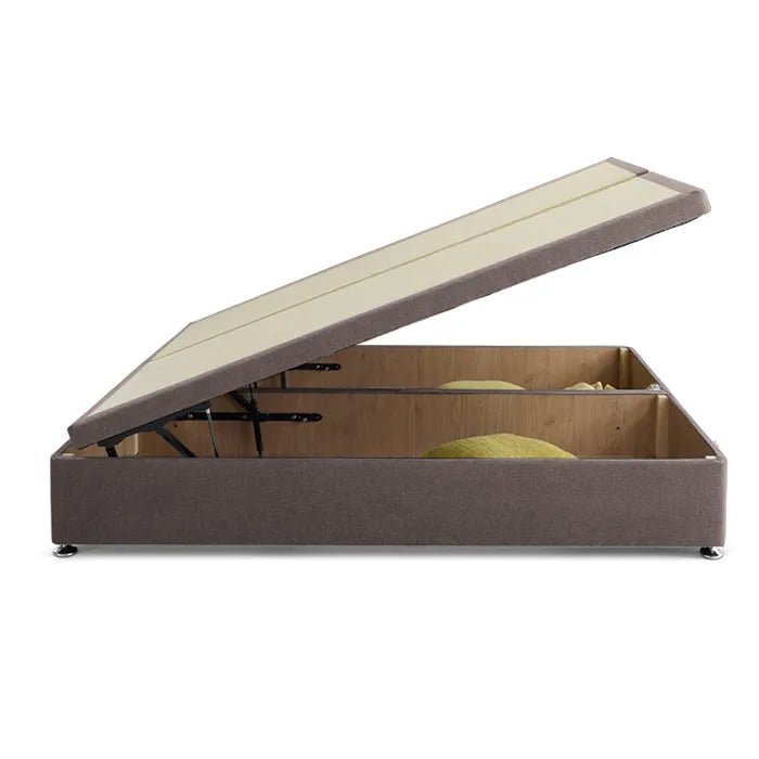 Royal Cushioned Ottoman Storage Divan Bed Base Only – End Lift - Divan Factory Outlet