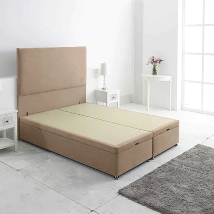 Royal Cushioned Ottoman Storage Divan Bed Base Only – End Lift - Divan Factory Outlet