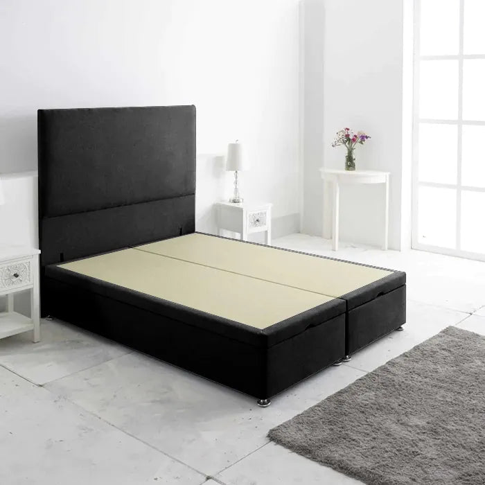 Royal Cushioned Ottoman Storage Divan Bed Base Only – End Lift - Divan Factory Outlet