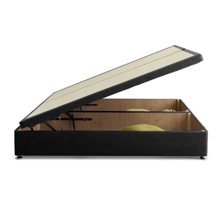 Royal Cushioned Ottoman Storage Divan Bed Base Only – End Lift - Divan Factory Outlet