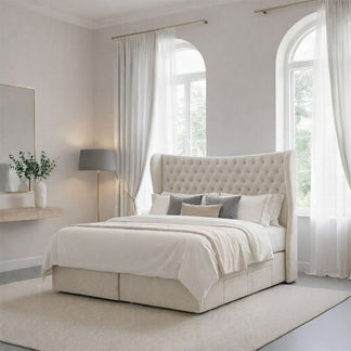 Sarah Upholstered Bed Frame with Free 54" Headboard
