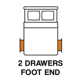 2 DRAWERS FOOT END