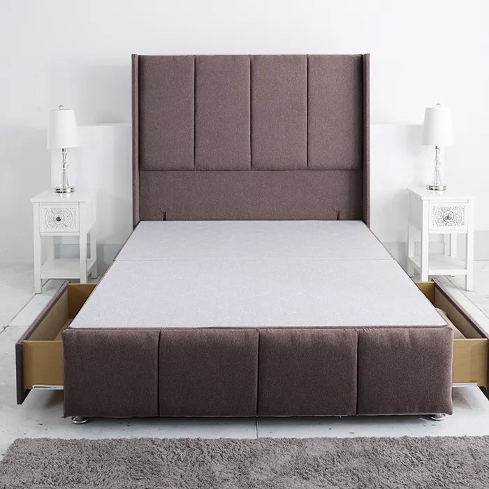 Westminster Imperial Divan Base Only with Winged Floor Standing 54 Inches Headboard and Footboard - Divan Factory Outlet