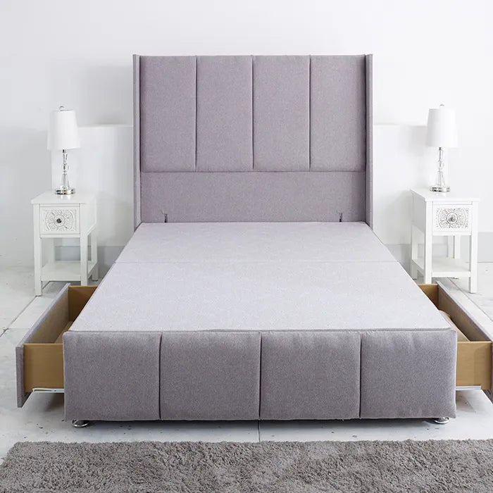 Westminster Imperial Divan Base Only with Winged Floor Standing 54 Inches Headboard and Footboard - Divan Factory Outlet