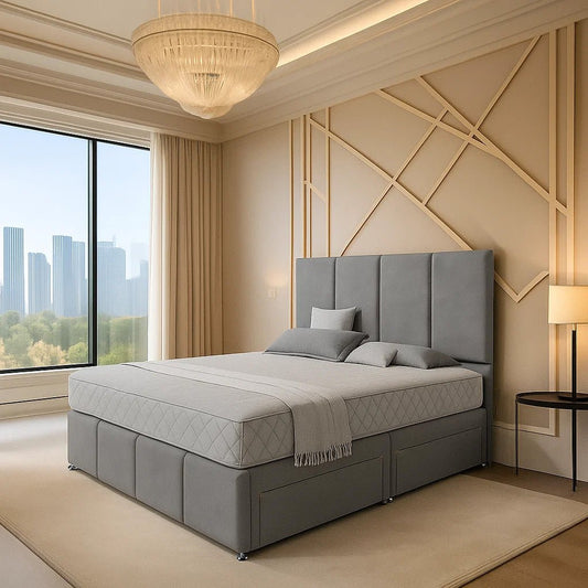 Westminster Sydney Divan Bed Set With 26 inches High Headboard and Footboard - Divan Factory Outlet