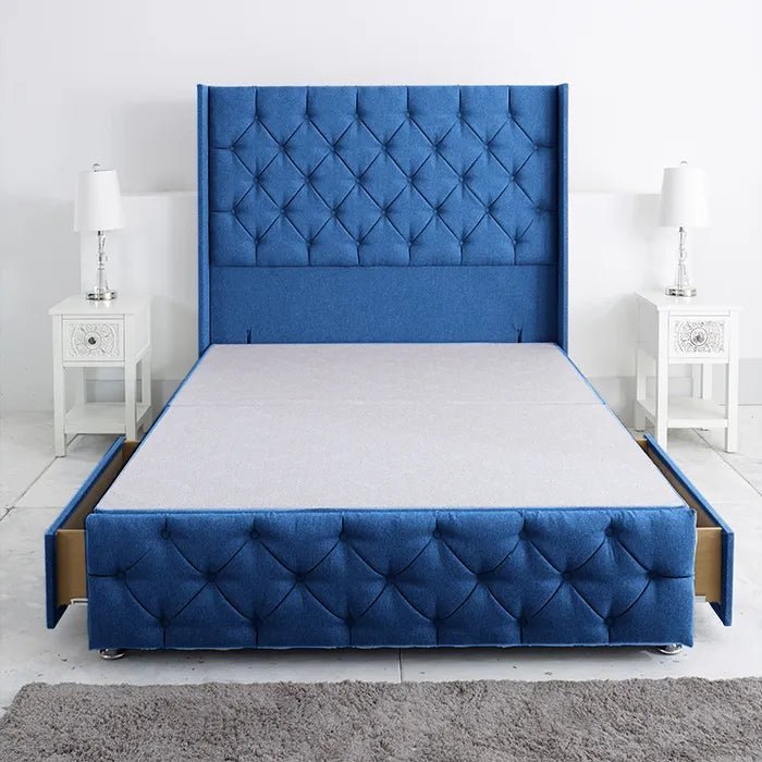 Westminster Windsor Divan Base Only with Winged Floor Standing 54 Inches Headboard Foot Board - Divan Factory Outlet