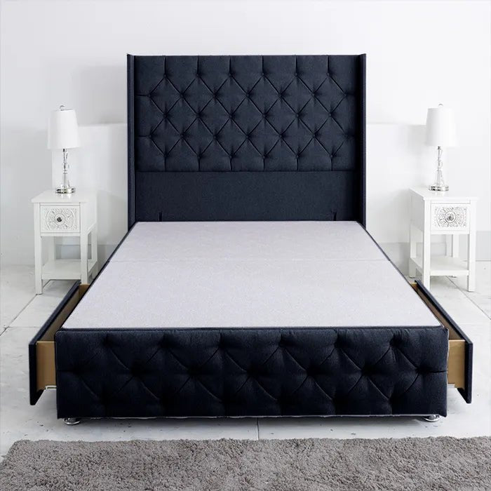 Westminster Windsor Divan Base Only with Winged Floor Standing 54 Inches Headboard Foot Board - Divan Factory Outlet