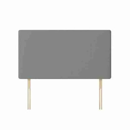 4ft 6 Inches Double Classic Divan Base Only Non Storage With Plain Matching 20 Inches Headboard In House Grey - Divan Factory Outlet