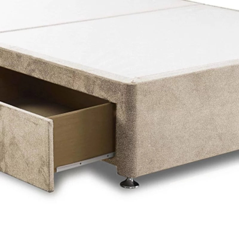 4ft 6 Inches Double Reinforced Divan Base Only Special Offer Free Fast delivery 4ft 6 Inches Double Royal Divan Base Only With 4 Drawers Storage In House Beige - Divan Factory Outlet