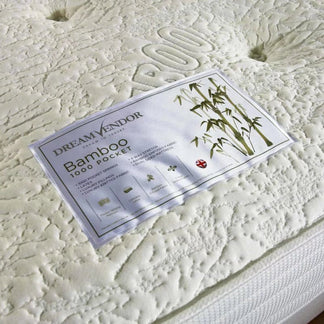 Dream Vendor Bamboo 1000 Pocket Sprung Latex Mattress - Divan Factory Outlet
