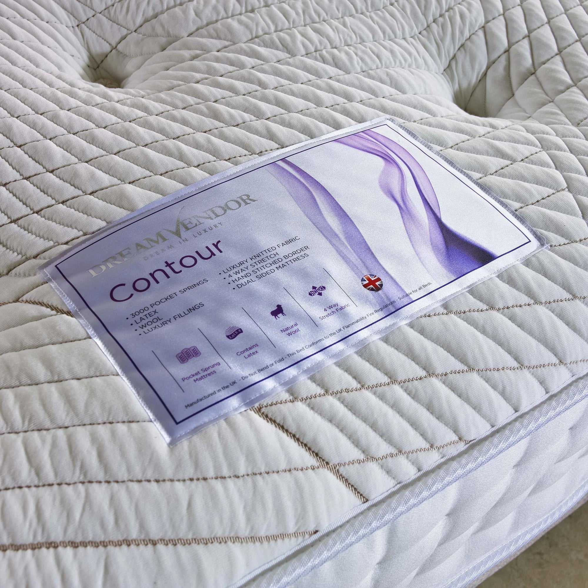 Dream Vendor Contour 3000 Pocket Sprung Latex Divan Bed Set - Divan Factory Outlet