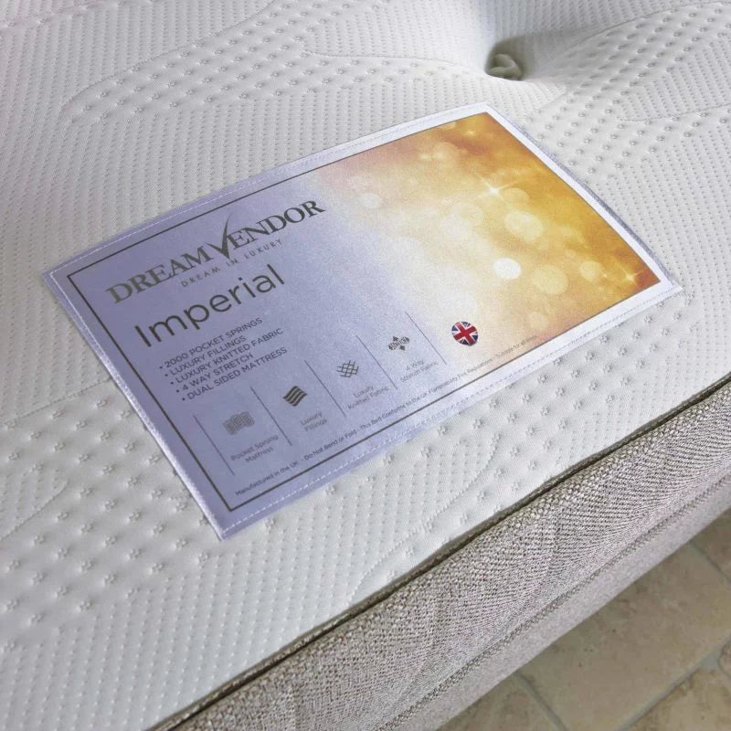Dream Vendor Imperial 2000 Pocket Sprung Mattress - Divan Factory Outlet