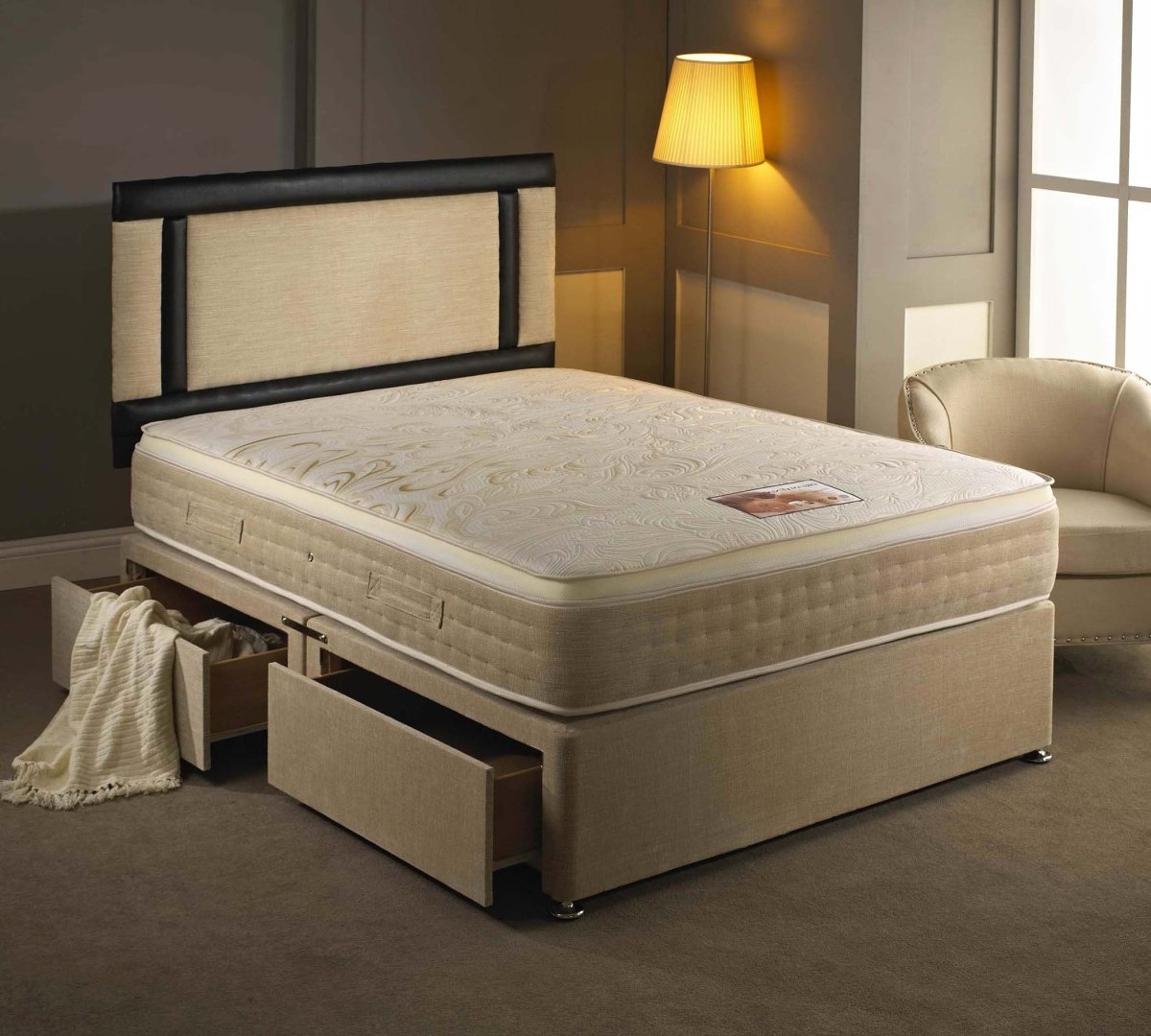 Dream Vendor President 1500 Pocket Sprung Pillow Top Memory Mattress - Divan Factory Outlet