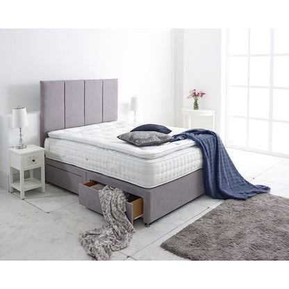 Walker & Slater 2000 Pocket Sprung Pillow Top Memory Mattress - Divan Factory Outlet